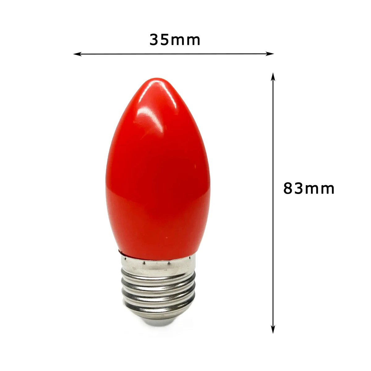 83*35MM Colorful E27 Screw Candle Shape Light B22 2W Atmosphere Light Bulb for Home Party Birthday Holiday Decor 110V/220V