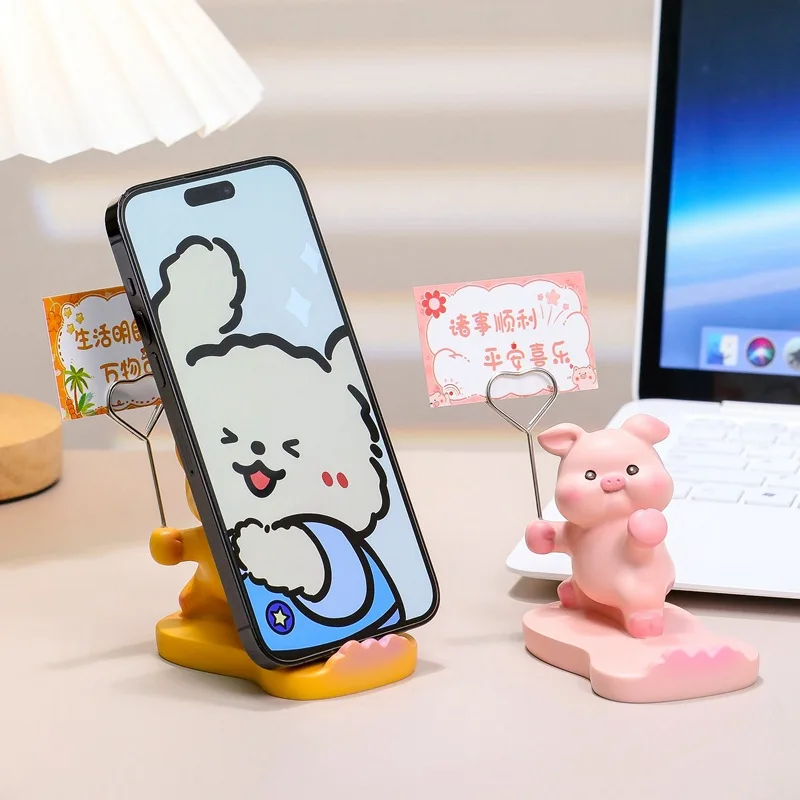 Мультяшный держатель для телефона, серия «Лечебные заметки», милые домашние животные, держатель для ТВ-сериала «Ленивые люди», планшет для iPhone 17 16, ручка для телефона