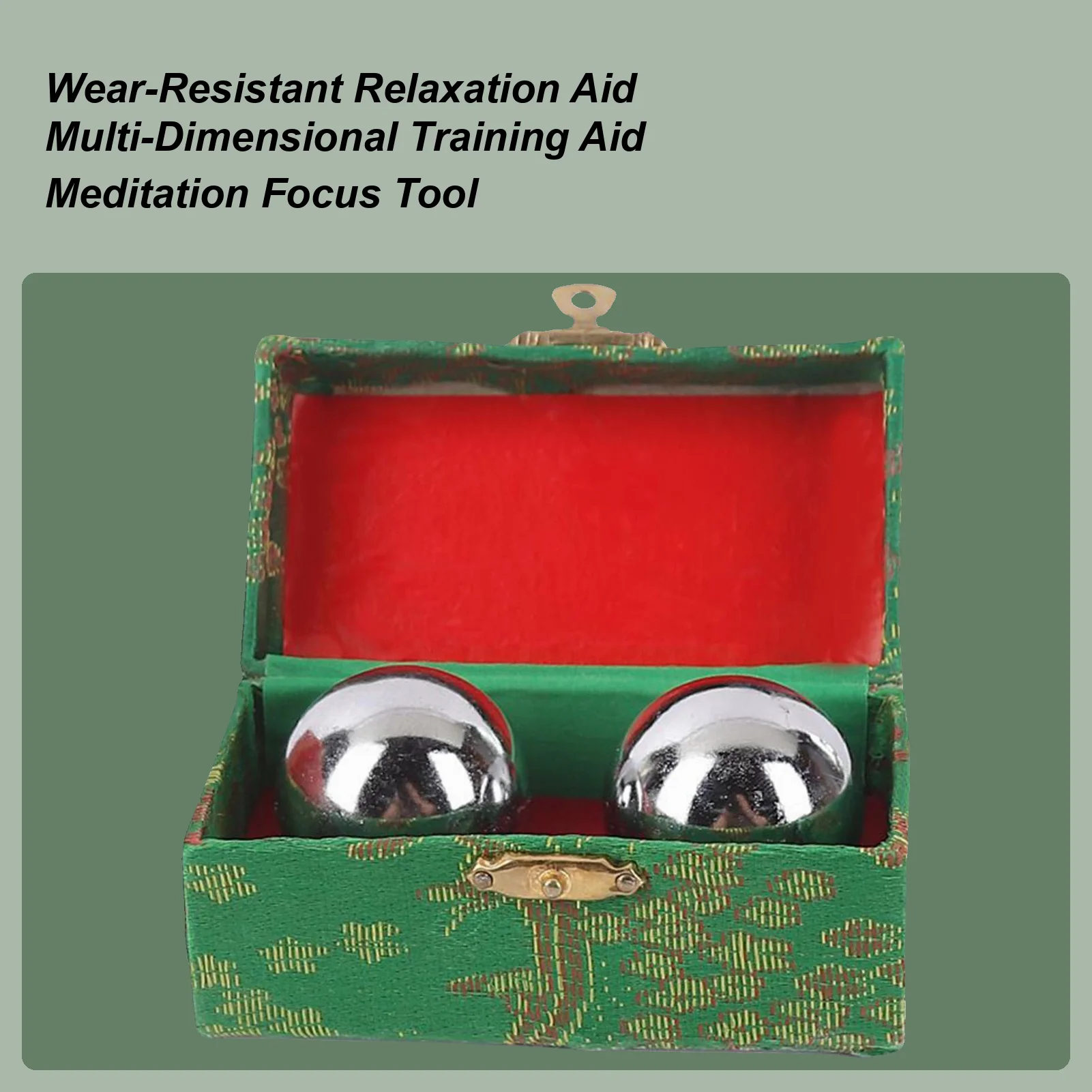 

Baoding Balls, состоящие из 2 предметов, стальные шарики для китайской медитации, оборудование для физических тренировок для мужчин и женщин, для работы, фитнеса, расслабления