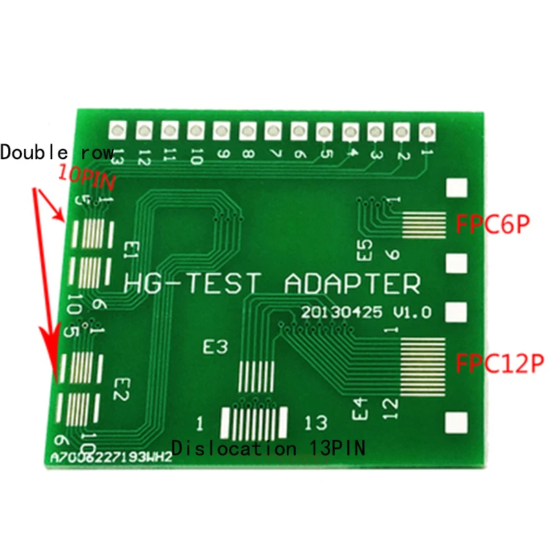 FPC 6/12pin Double-row 10P Misarrangement 13P  Spacing 0.5mm Multifunction Test   Conversion Board images - 6