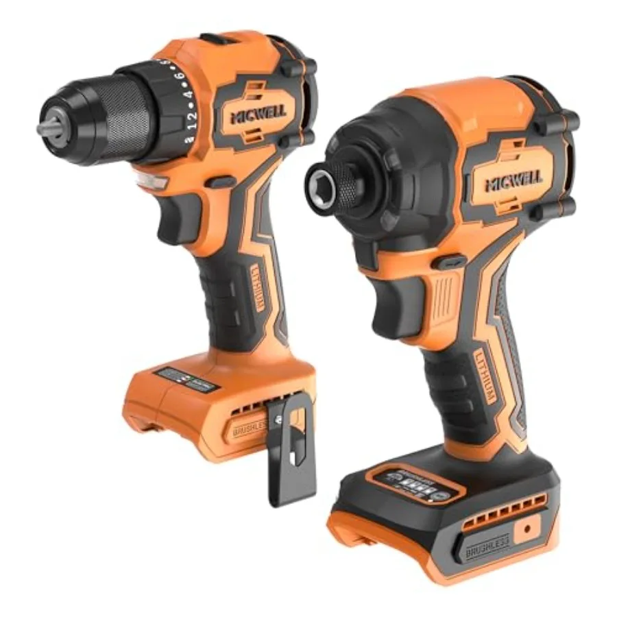 

Cordless Impact Driver and Drill Combo Kit Tool Only Compatible with Dewalt 20V Max Battery Up to 2300 In-lbs Brushless1/4" Imp