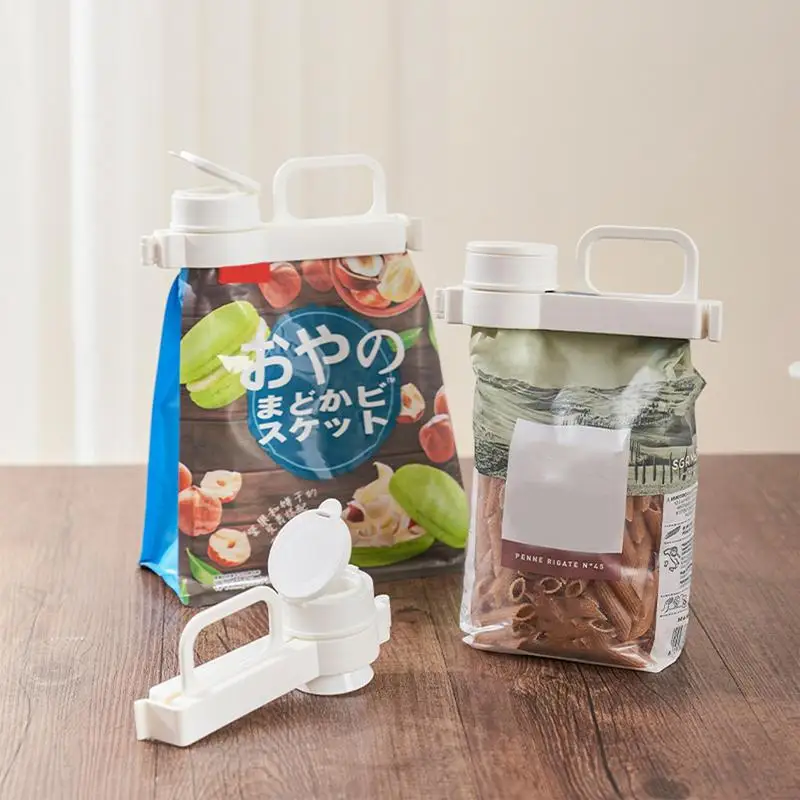 Food Bag Clips With Pour Spouts Bag Sealing Clips Compact Portable Snack Bag Sealing Clips For Freshness Reusable With Spouts