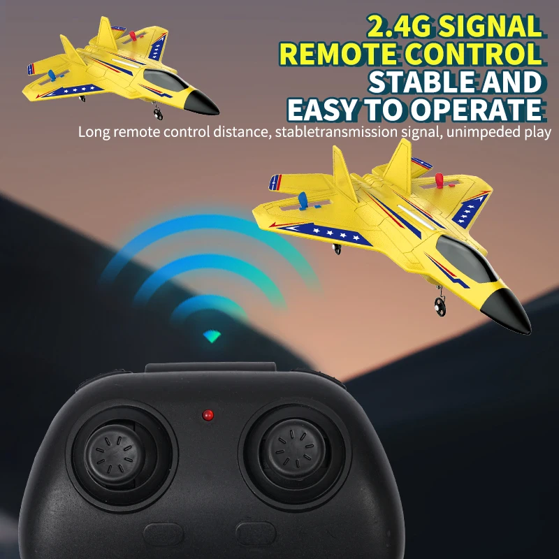 KF803 RC Plane 2.4G With LED Lights RC Flying Model Glider Remote Control Vertical Plane EPP Foam Toy Airplane Gifts For Holiday