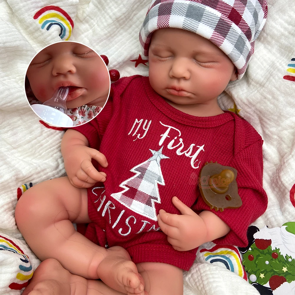 Reborn Baby Doll Silicone Realistic - دمية سيليكون ناعمة بالكامل بطول 50