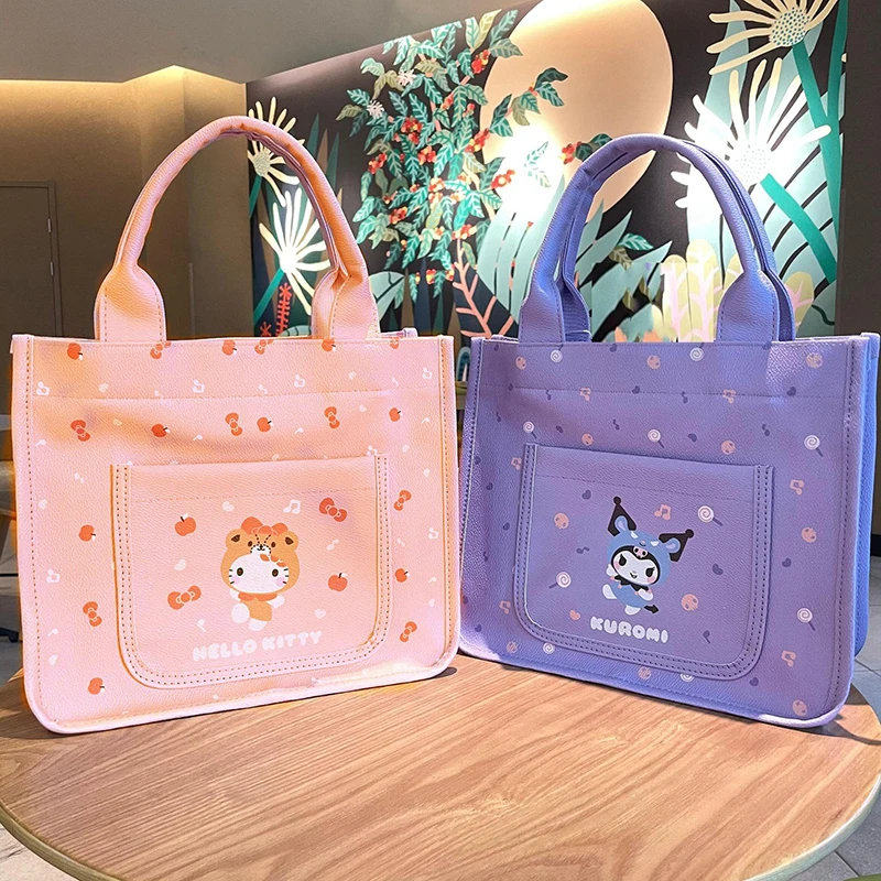 

Милая сумка из искусственной кожи с героями мультфильмов, большая вместительная сумка через плечо с принтом Melody для женщин