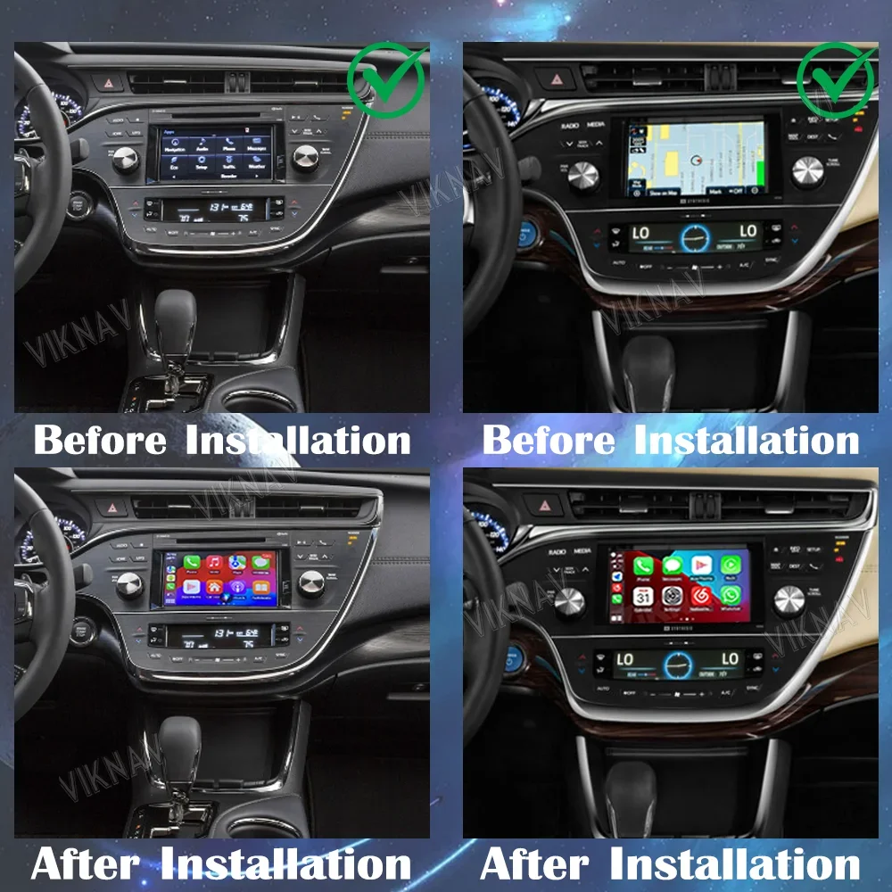 Viknav Linux Interface Decoding Box Fit For Toyota Avalon 2013-2017 Wireless CarPlay Android Auto Upgrade Decoder Box