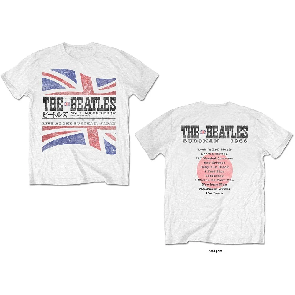 

The Beatles' Budokan Performance Repertoire List: Beatles Rock T-shirts, American Retro Street Short Sleeves Vintage
