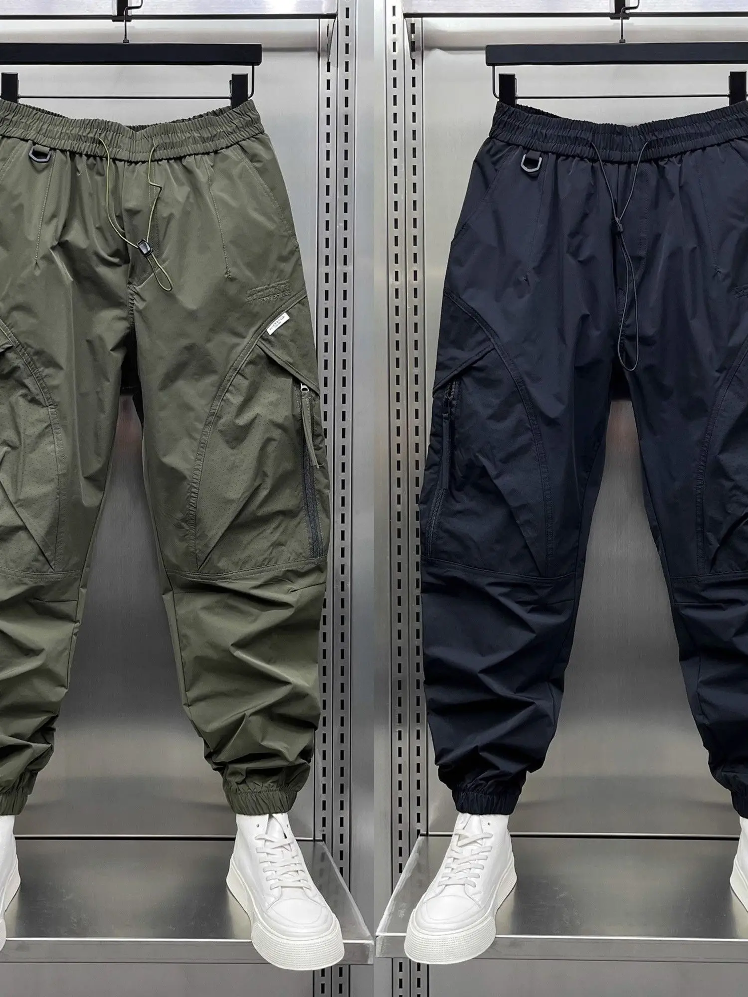 

Casual Outdoor Work Pants Men's Loose Fit Harlan Cargo Trousers Elastic Waist Versatile Youthful Sle Wear Resistant Straigh...