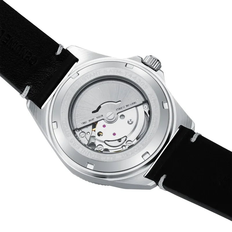 TIME TOKEN 40mm Men's Automatic Mechanical Watch 5BAR Dive Pilot Stainless Steel Sapphire Wristwatch Miyota 8215