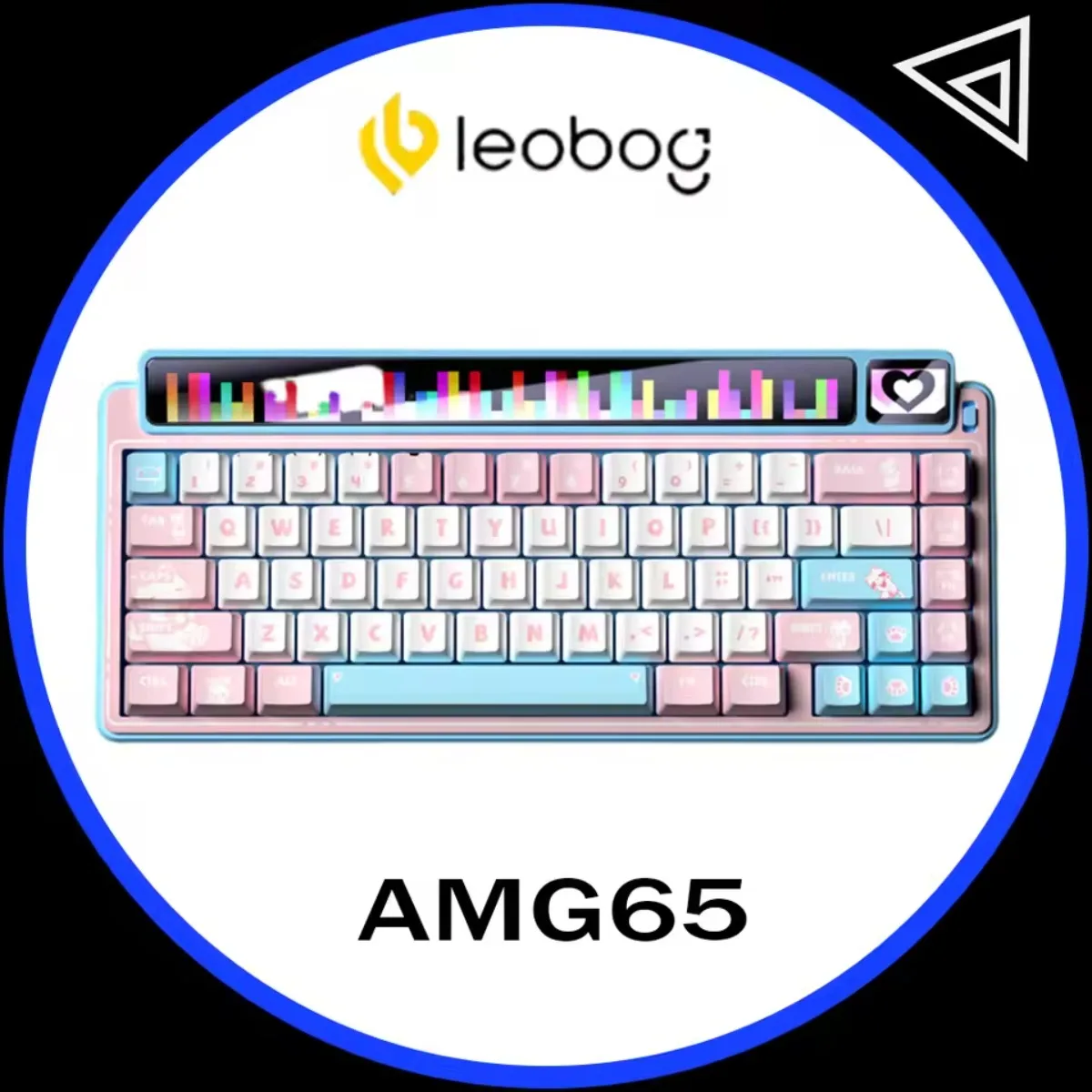 

Gaming Keyboard With TFT LED Screen LEOBOG AMG65 3mode RGB Hot Swap E-sports Keyboard Custom Computer Gamer Accessories Gifts