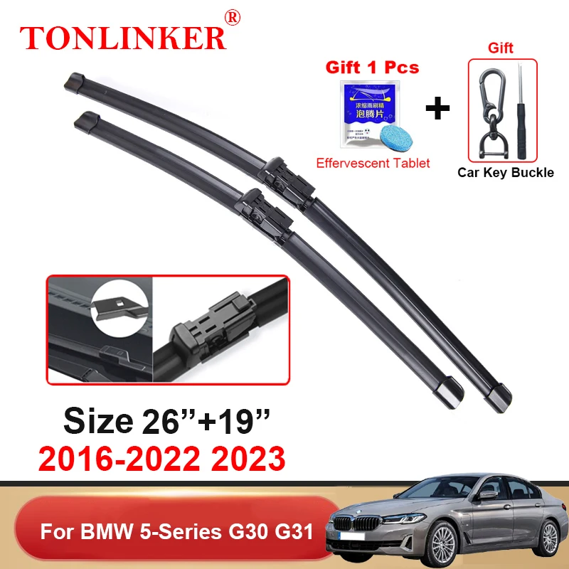 

TONLINKER Wiper Blades For Bmw 5 Series G30 G31 2016-2020 2021 2022 2023 Car Accessories Front Windscreen Wiper Blade Brushes