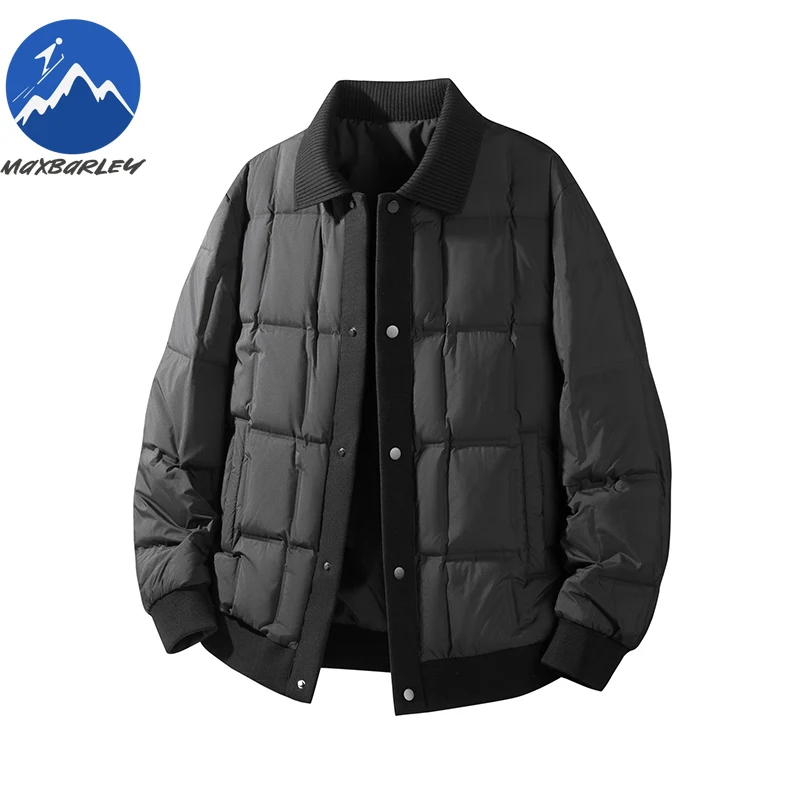 الفاخرة الرجال أسفل سترة الرجال رشاقته المشي لمسافات طويلة السفر الباردة مقاومة معطف مبطّن موضة التلبيب بطة أسفل الشتاء الدافئ مبطن السترات