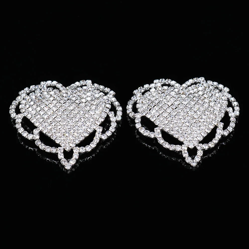 Festival donne cuore capezzolo adesivi copertura accessori per il corpo del partito discoteca reggiseno amore strass petto Pasties gioielli riutilizzabili