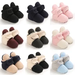 Infant Baby Toddler Shoes Winter Warm Ankle Boots for Girls Cotton Round Toe Booties Boys Snow Boots Kids Soft Fashion Shoes