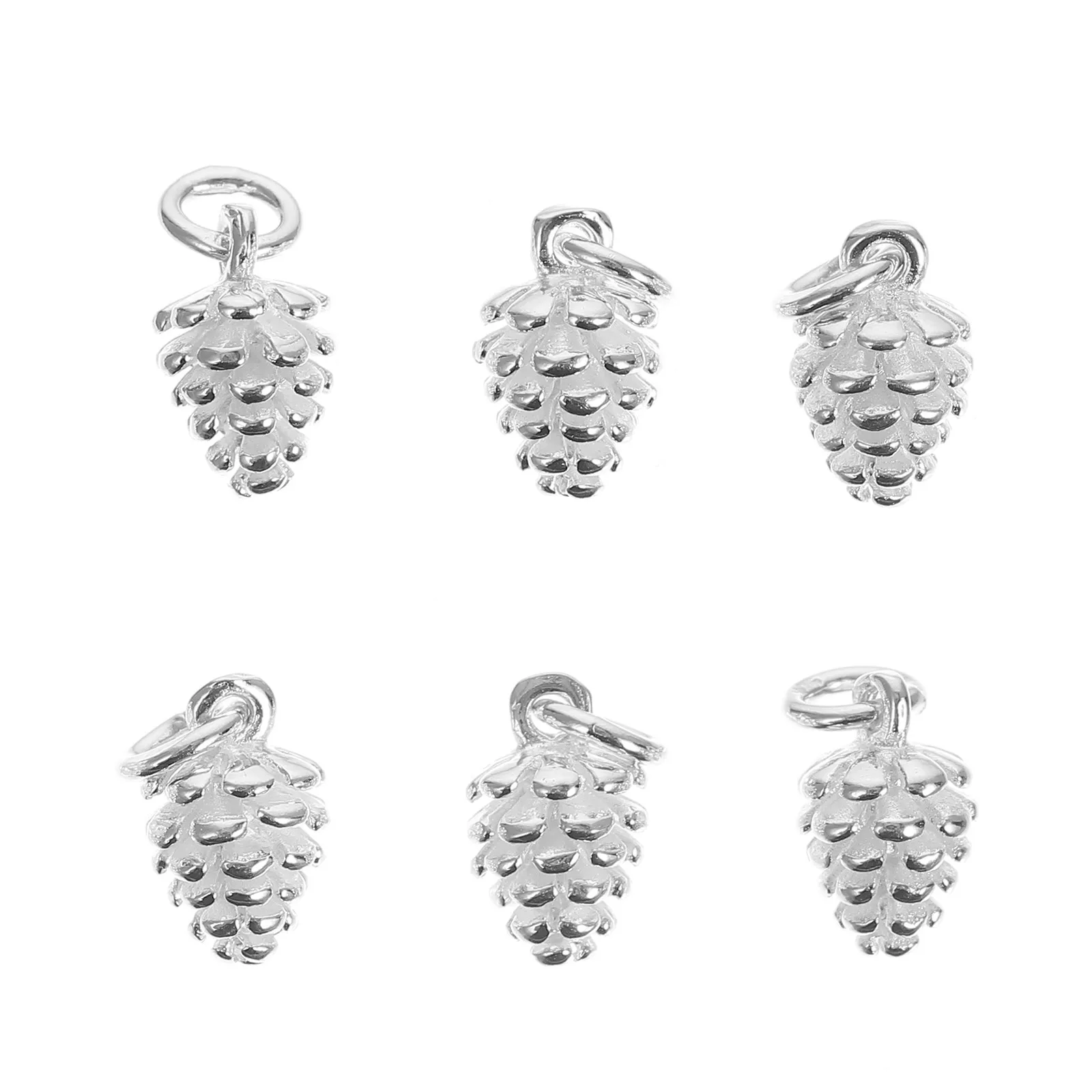 

6Pcs PineConePendant DIYJewelryAccessory Charm Necklace Nut Charms Fashion UniqueDesign EyeCatching Gifts SpecialOccasions