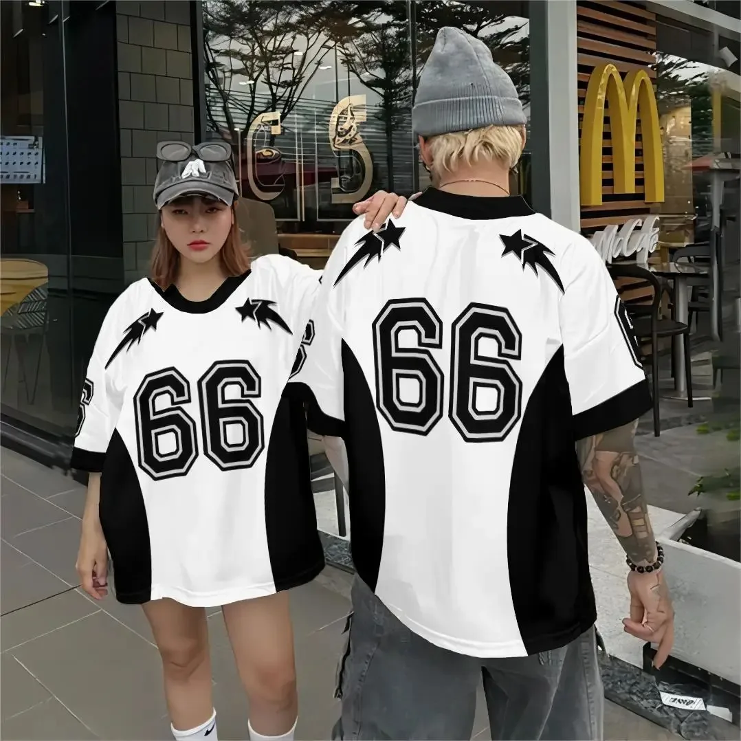 2024  Summer New Parent Child Fashion Trendy Letter T-shirt 3D Printed Oversized Short Sleeve Casual Fashion Street Short Sleeve