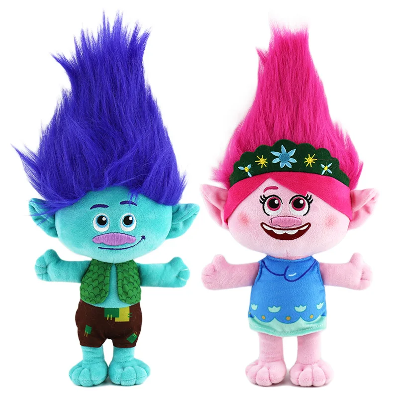 Disney Cute Cartoon Trolls Kawaii Doll Pillow Movie Peripheral Room Sofa Decoration Girly Heart Toy Kids Birthday Festival Gift