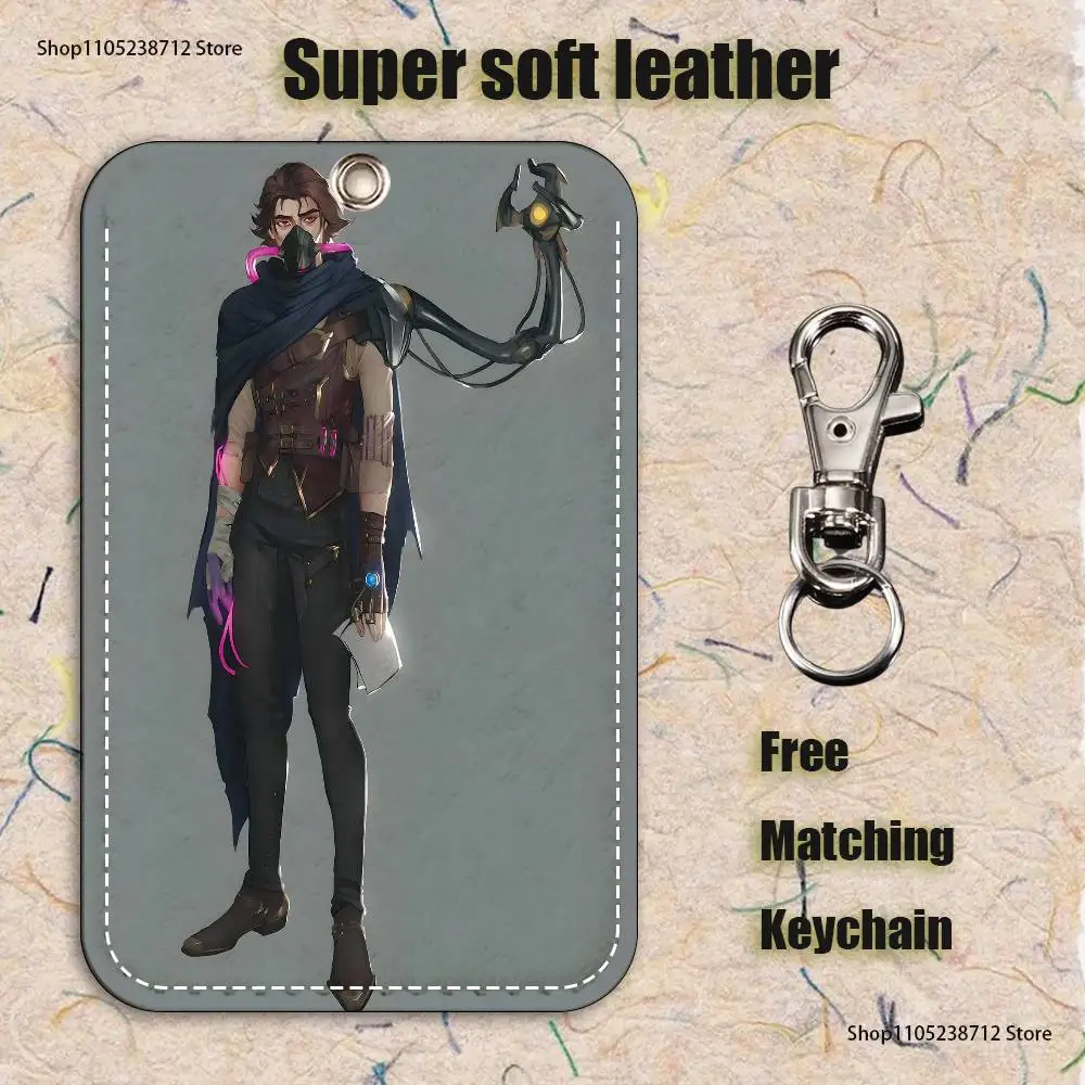 Personaggi del gioco Portachiavi con titolare dei vichinghi per la banca Porta carte da lavoro aziendale Custodia protettiva per carte per studenti Carta da autobus