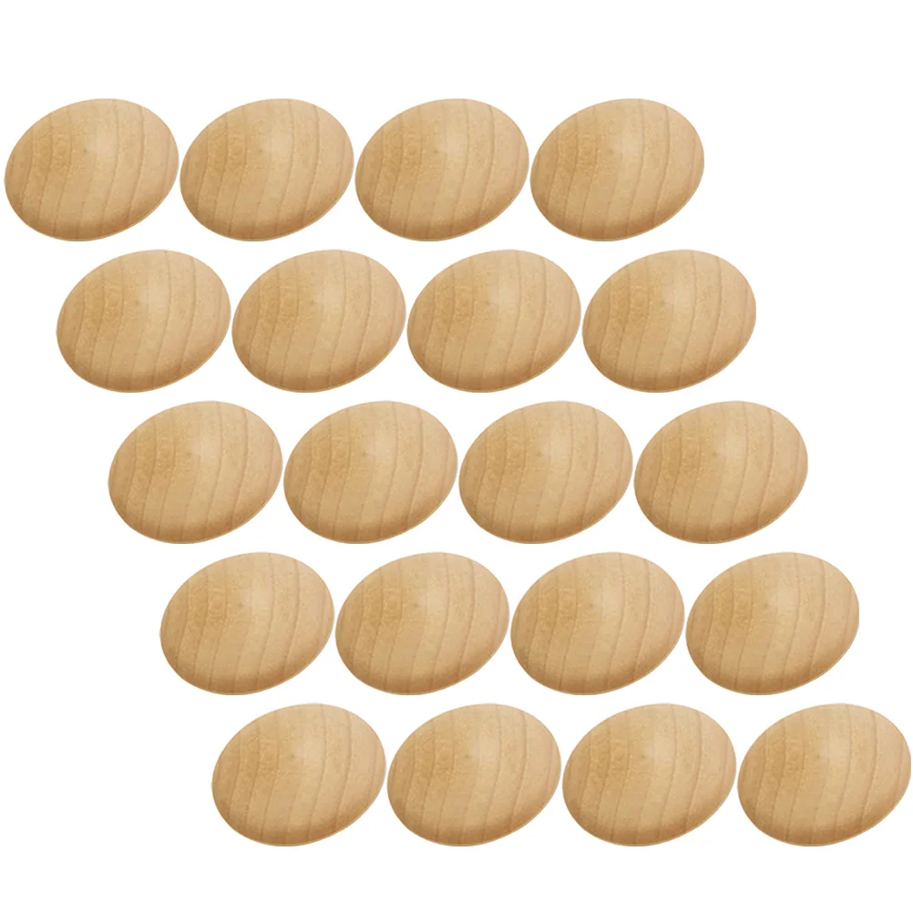 

100pcs Stair Cover Plug Furniture Hole Plugs Wood Drill Caps 30x25 Reusable Decorative Wooden Button Plugs For Cabinets
