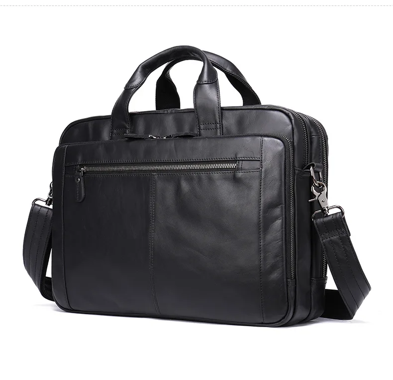กระเป๋าผู้ชายหนังแท้กระเป๋าเอกสารผู้ชายสำหรับแล็ปท็อป 14 นิ้ว กระเป๋าหนังผู้ชายกระเป๋าเอกสารธุรกิจสำหรับเอกสาร A4 7022