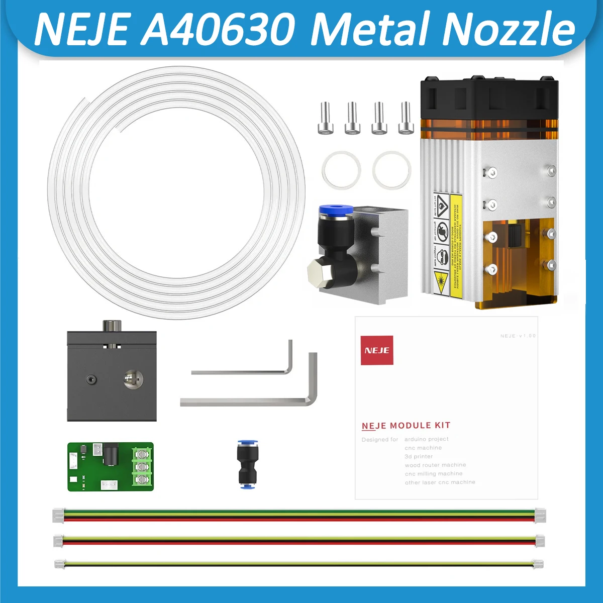 NEJE Laser Module Kits 450nm Blue Light TTL Module for Laser Engraver Wood Cutting Smarter Tool