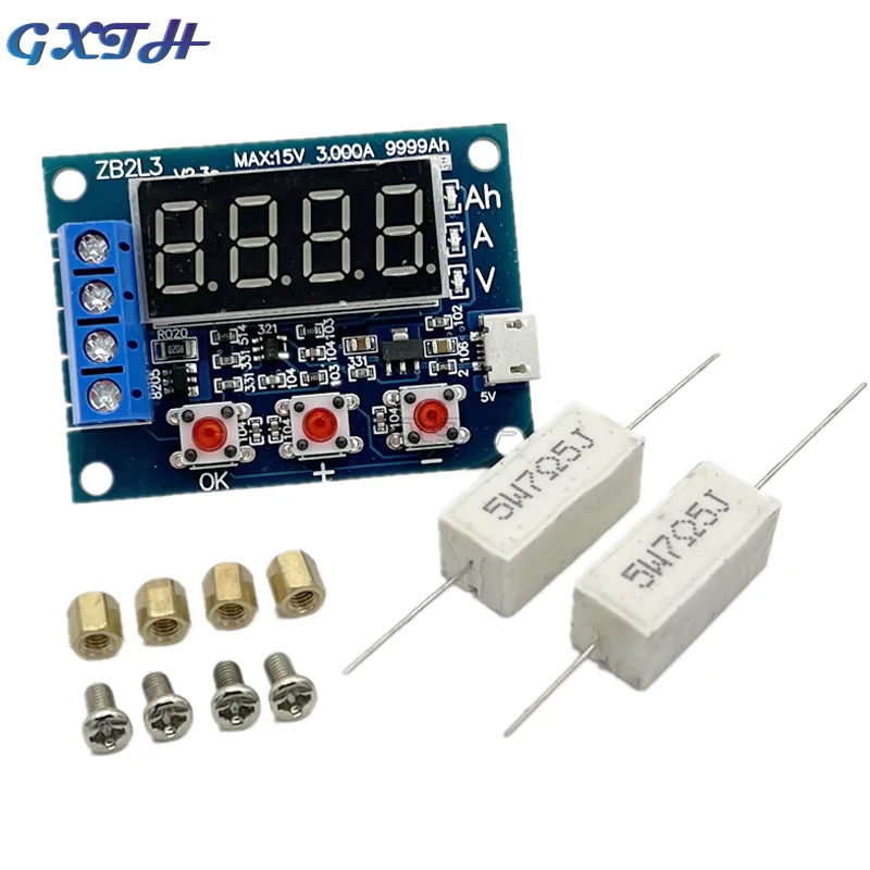 1.2V 12V 18650 ZB2L3 Battery Lithium Battery Capacity Tester Resistance Lead-acid Battery Capacity Meter Discharge Tester