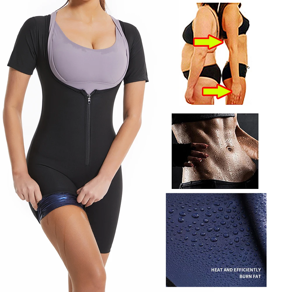 Women Sauna Suit for Weight Loss Full Body Sweat Suit Slimming Workout Waist Trainer Sauna Top