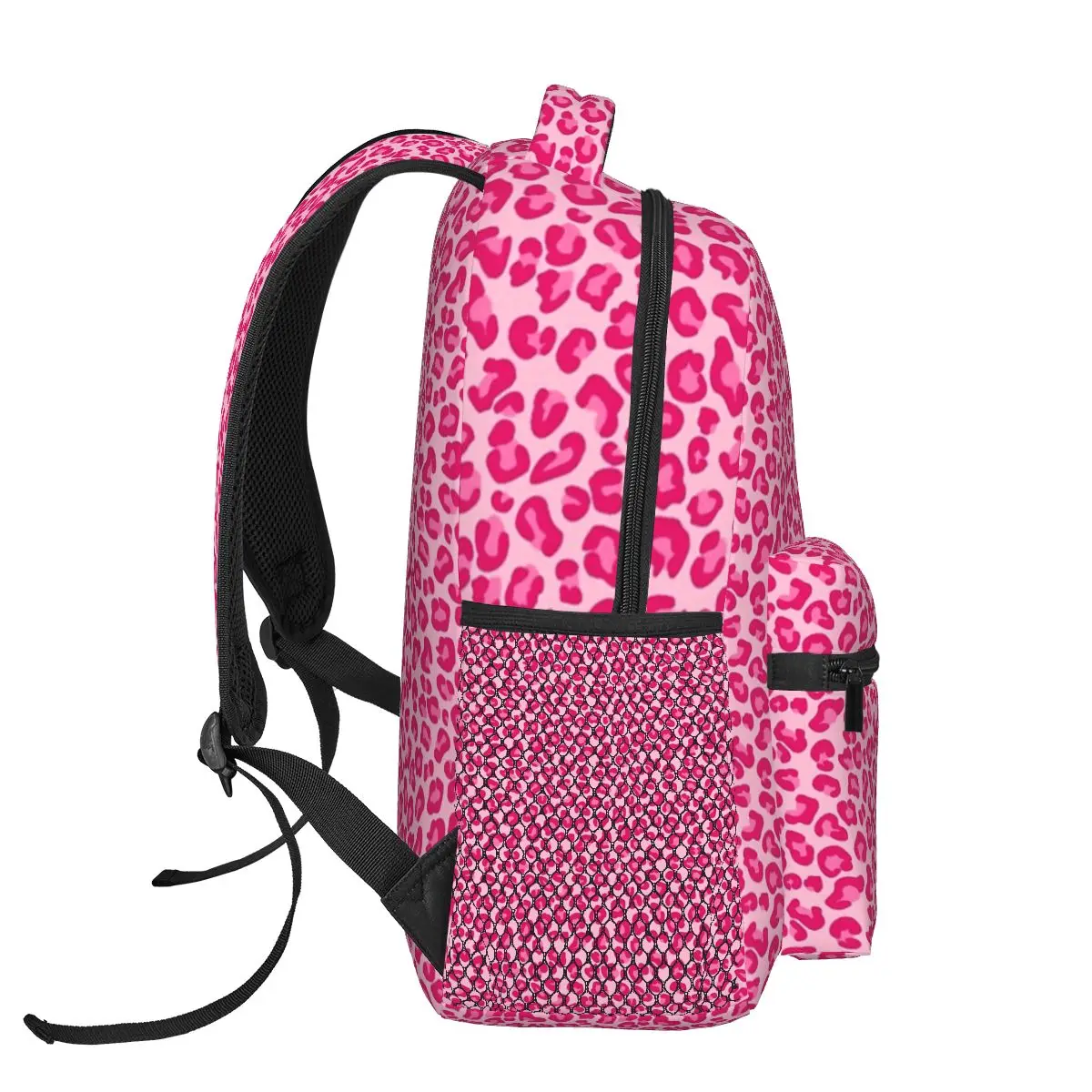 Leopard Print In Pastel Pink Hot Pink And Fuchsia One Casual Backpack