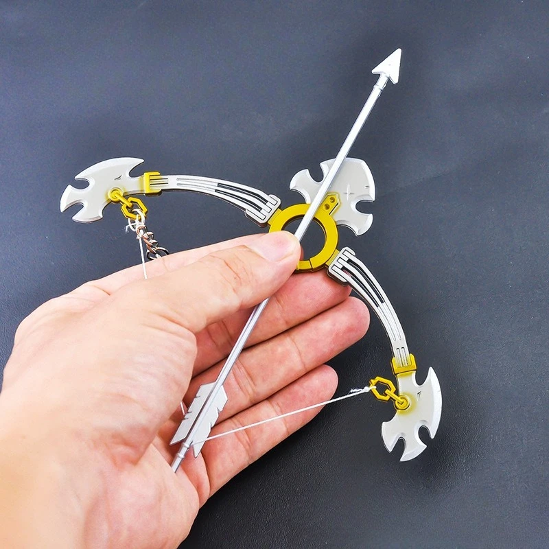 15cm/5.91in Zeldaa Game Peripheral Link Master Sword Beast God Bow Arrow Model Student Toy Keychain Ornaments Collection Desktop