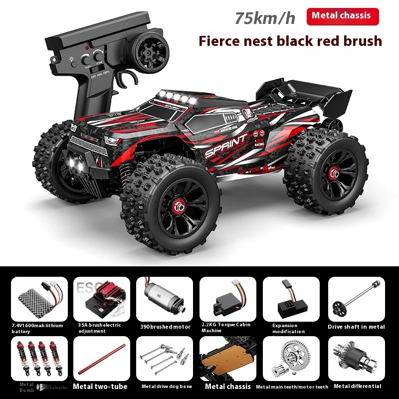 

1:14 Rc Long-Distance Remote Control Car Brushless Motor Four-Wheel Drive Drift Adult Off-Road Climbing Big Bike Alloy Racing