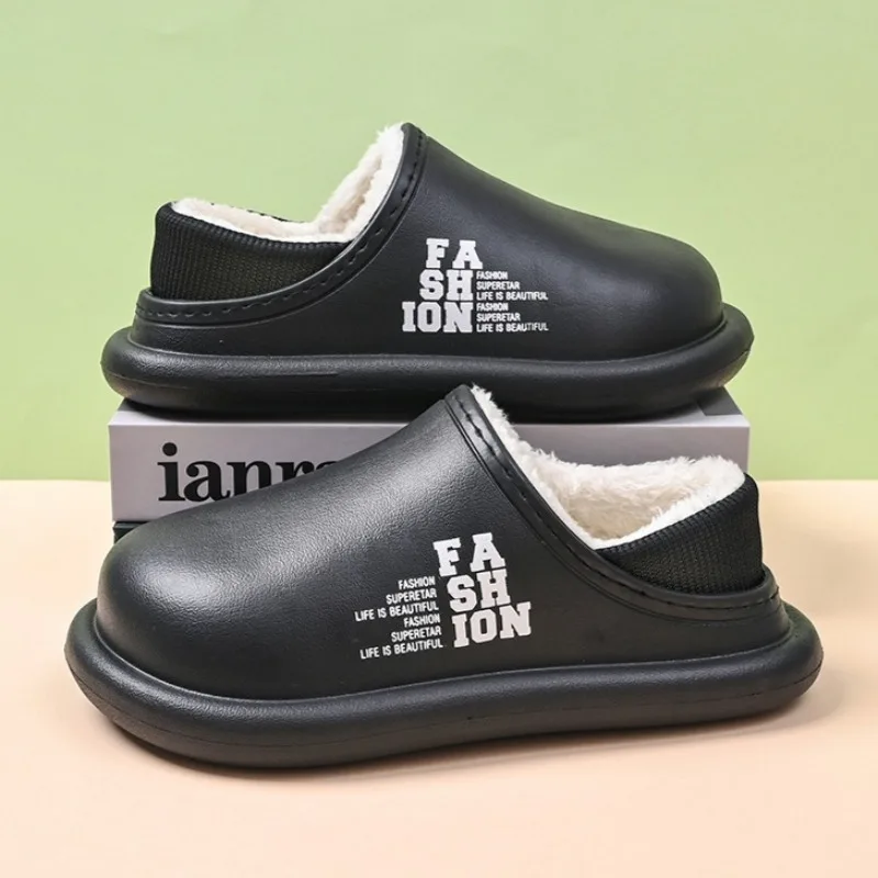 

Fashion Children Slippers Winter Warm Boy Cotton Shoes Indoor House Plush Slides Black Lightweight Soft Boy Slippers Fur Sandals