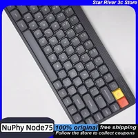 NuPhy Node75 Teclado inalámbrico Bluetooth con teclas PBT Batería de 3000mAh Teclado mecánico ergonómico RGB de bajo perfil para Mac