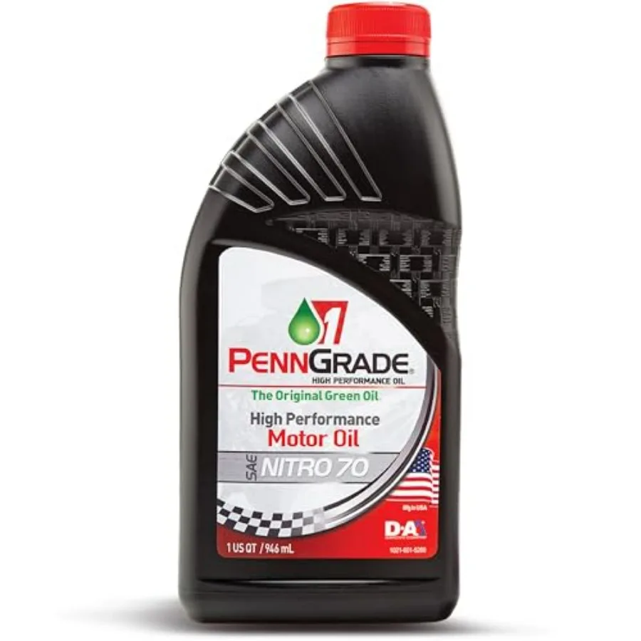 

PENN GRADE 1 Monograde High Performance Oil Nitro 70 12 Pack for High-Performance Engines Red Premium Lubricant