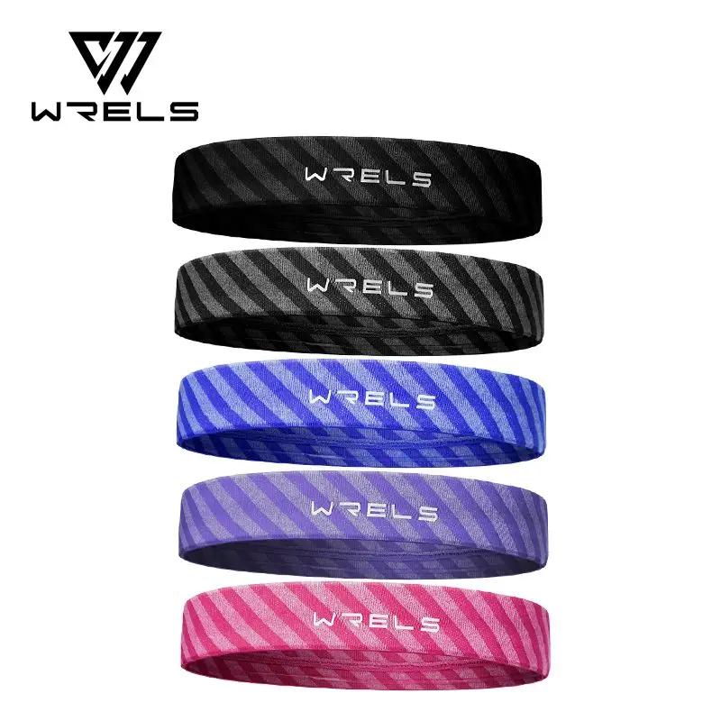 WRELS Sweatbands Moisture Wicking Hairband Sports Sweat Absorbing Headband Women Men Elastic Sweatband Running Gym Yoga headband