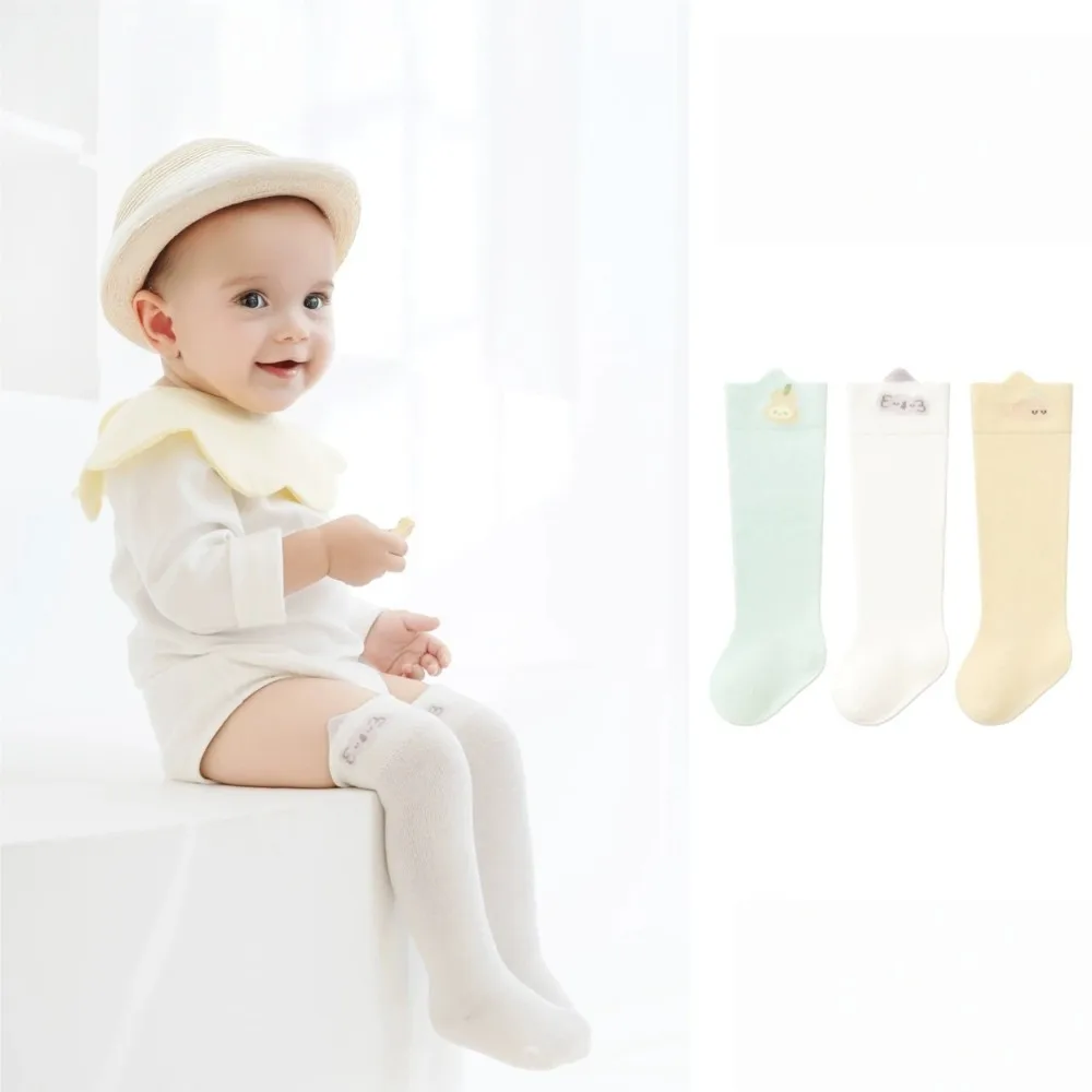 

3Pairs Baby Cute Cotton Knee Socks Cartoon Kids Girl Socks Newborn Long Tube Boys Knee High Socks Toddler Summer Leg Warmer 0-3Y