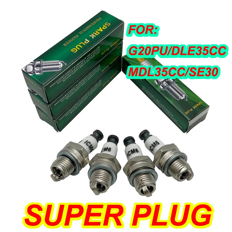 

1 2 4 10 шт. Rcexl ICM6 10 мм CM6 CM-6 10 мм настоящая иридиевая зеленая свеча зажигания для газового двигателя DA DLE DLE20/20RA/30 DLE111 DLA56 DLA32