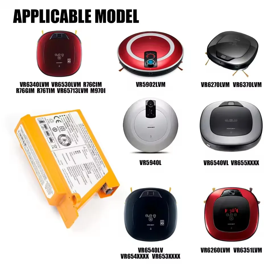 New 5000mAh Sweeping Mopping Robot Vacuum Cleaner battery For LG VR64703LVMB VR65720LVMP VR65715LVM EAC62218205 VR66750LVWP