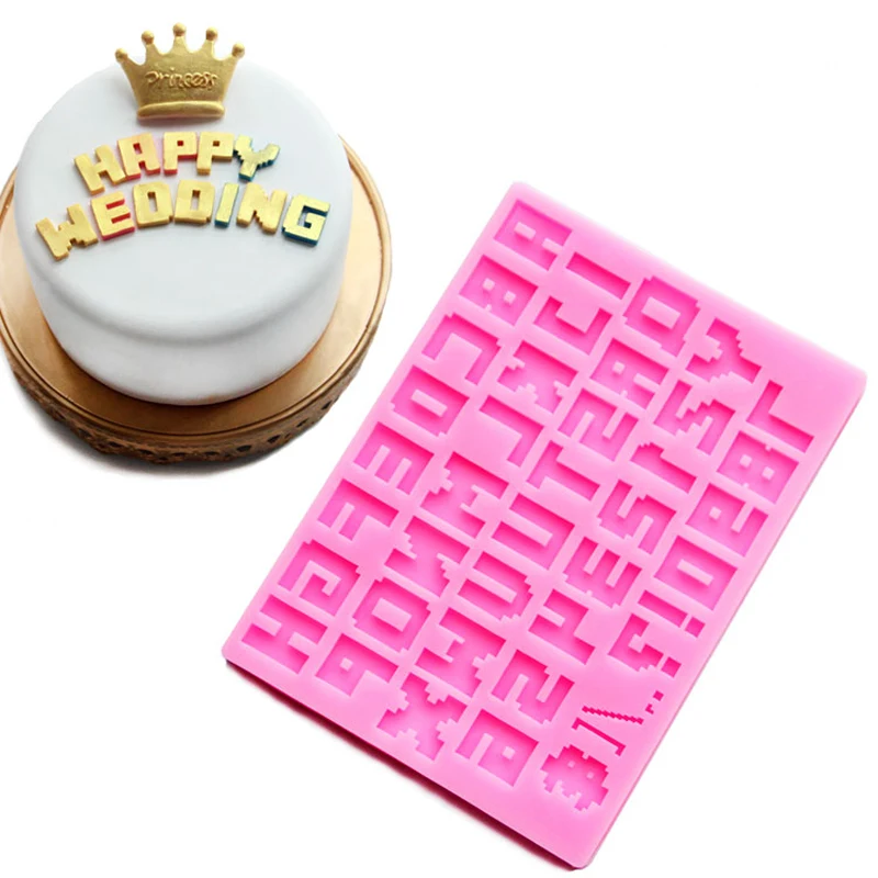 Gothic Kitchen Accessories English Lowercase Alphabet Cooking Tools Cake Decorating Silicone Mold For Baking Fondant Bakery