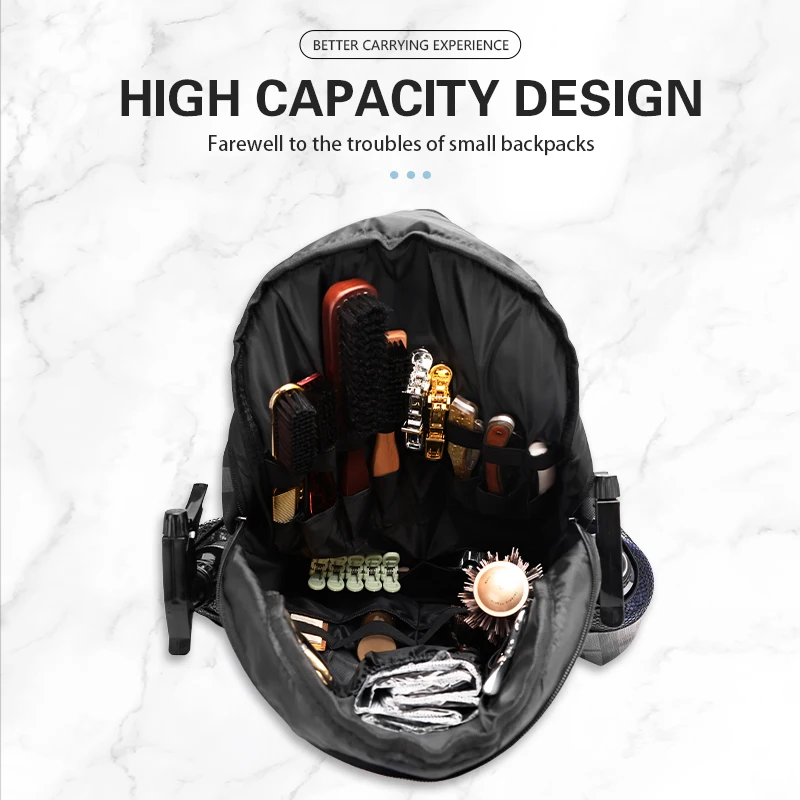 Barber Hairdressing Tool Backpack Hairstylist Makeup Storage Bag Portable Multi-functional Salon Organizer Travel Shoulder Bag