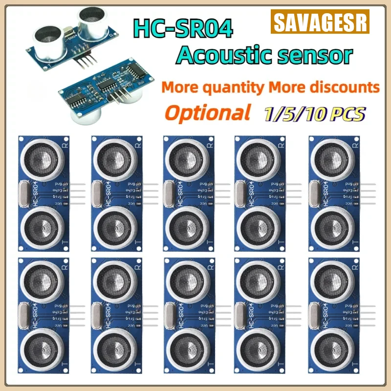 1-10PCS HC-SR04 Nieuwe Versie Ultrasone Sensor HCSR04 Ultrasone Golfdetector Variërend Module HC SR04 Afstandssensor voor Arduino