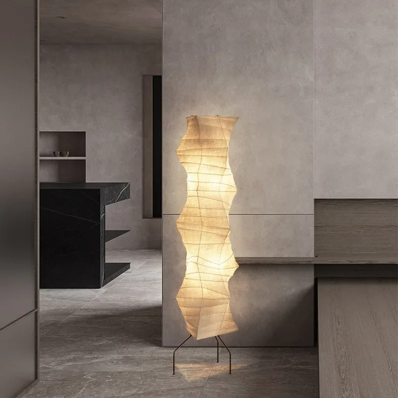 Imagem -04 - Designer Japonês Led Floor Lamp E27 Rice Paper Art Home Decor Sala de Estar Quarto Café Estudo Table Light