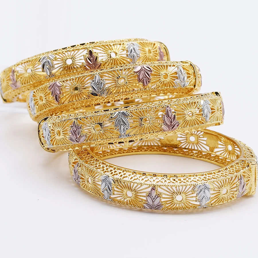 Adixyn 1PCS Colorful Hollow Bracelet For Women Vintage jewelry Ethiopian Middle Eastern bride wedding gifts
