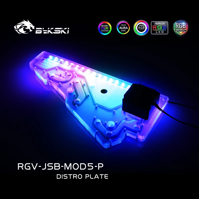 Imagem -05 - Bykski-placa Waterway para Chassis com Jonsbo Mod5 Case Bomba de Placa Distro pc Water Cooling Rgv-jsb-mod5-p