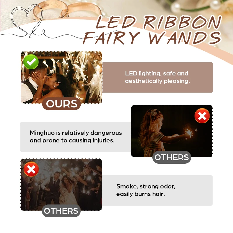 LED Wedding Ribbon Fairy Wands with Bells Glow in The Dark Silk Magic Wand Sticks Light Up Lace Stick for Party Cheering Favor