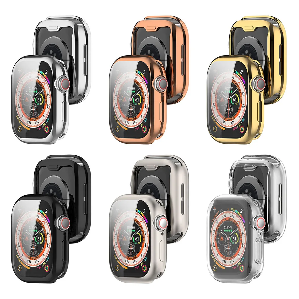 애플 워치 시리즈 10 용 TPU 케이스, 방진 어라운드 커버 스크린 보호대, 전체 범퍼 보호 커버, 42mm, 46mm