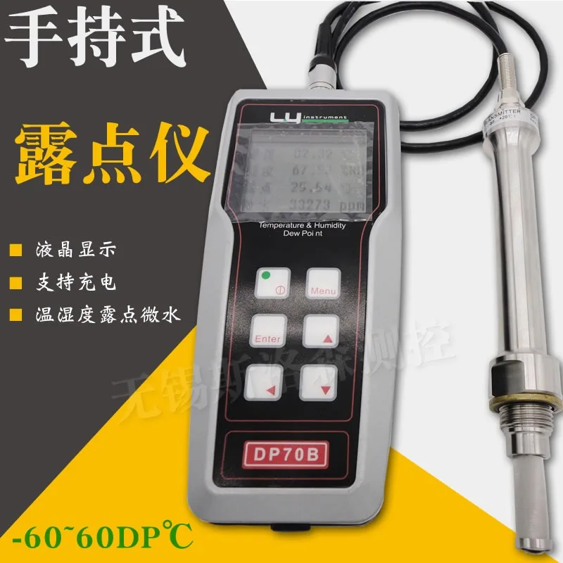 DP70 DP70B Handheld Dew Point Meter Lithium Battery Portable Handheld Micro Water Meter PPM