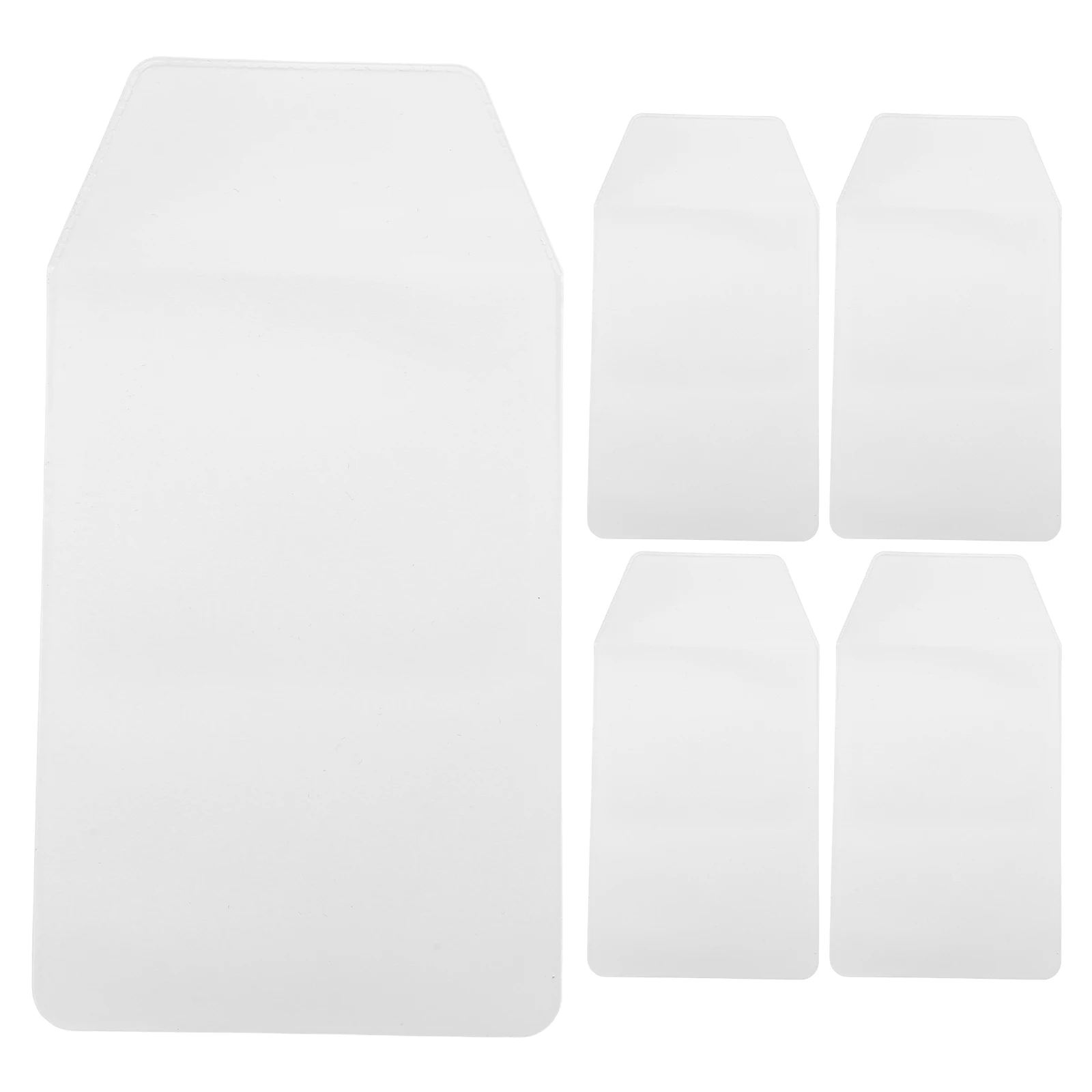 

5pcs Pen Protector White Leakproof Office Pocket Protector For Pens Pencils Cards Stationery Simple Design Easy Clean Pocket