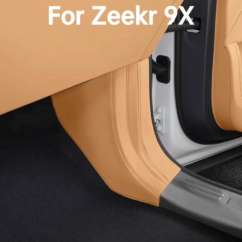 For Zeekr 9X 2025 2026 Leather A B Pillar Anti-collision Pad Anti-scratch Protective Sticker Interior Accessories