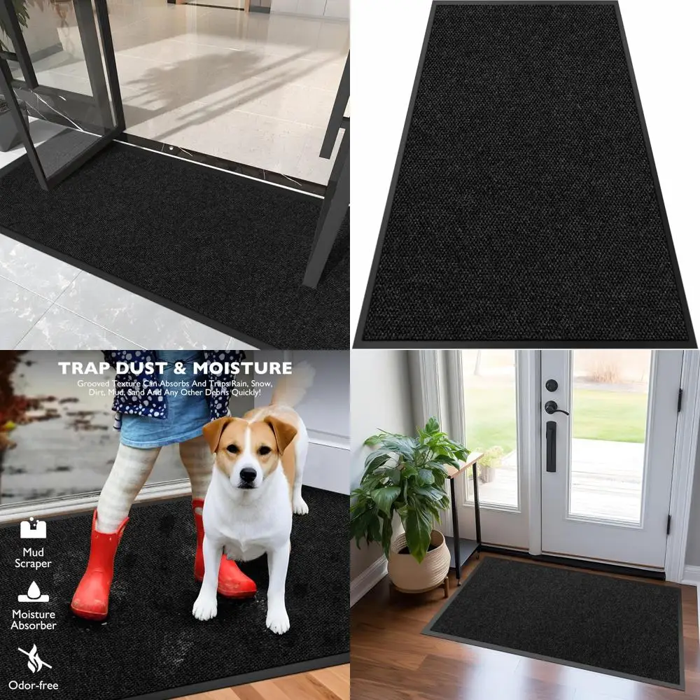 

Heavy-Duty 3FT x 10FT Door Mat - Extra Large Entrance Mat for Indoor and Outdoor Use - Commercial Grade Dirt Trapper Mat
