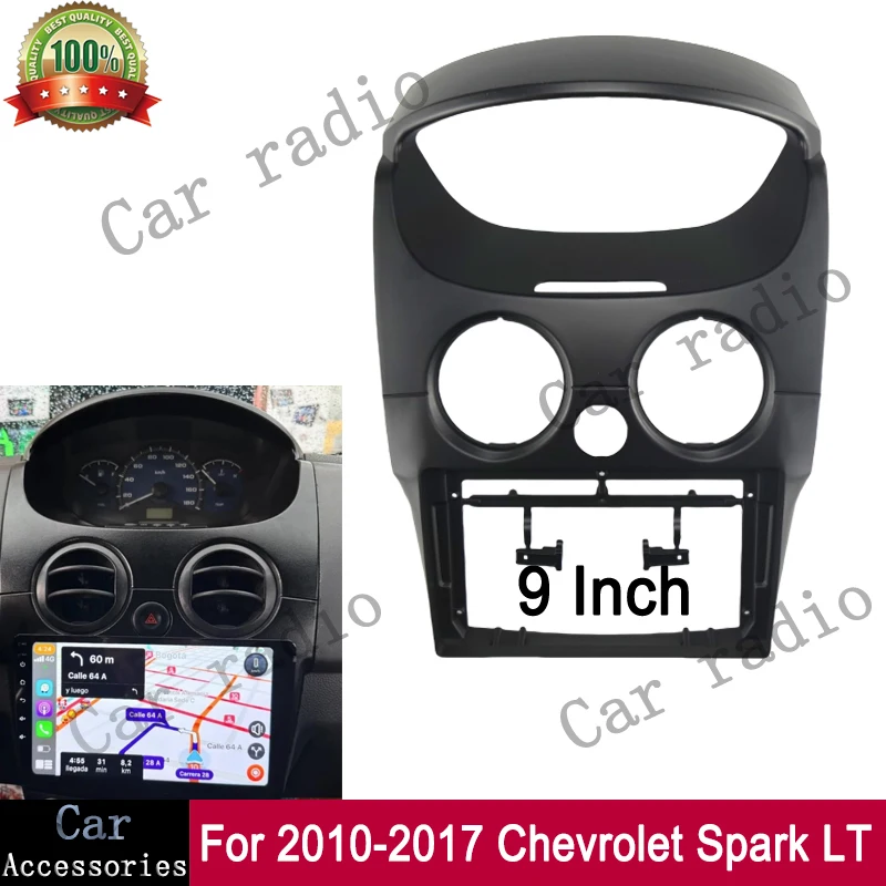 

9-дюймовый для 2010-2017 Chevrolet Spark LT, рамка, автомобильный радиоприемник, Android, стерео рамка, плеер, 2Din, головное устройство, лицевая панель, крышка приборной панели